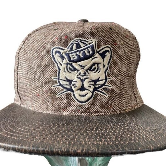 Zephyr BYU Cougars NCAA Football Dapper 5 Panel Snapback Hat Wool - Picture 2 of 9